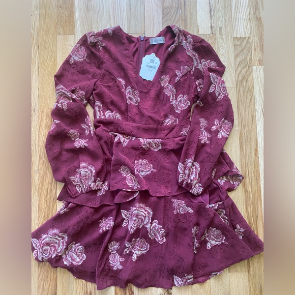 Altar'd State Dresses & Skirts - Tiered Long Sleeve Mini Dress